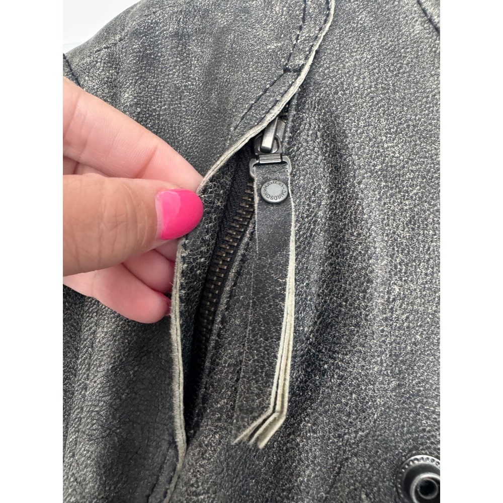 Harley Davidson Genuine Motorclothes Embrace Goatskin Leather Biker Jacket Large - Picture 9 of 14